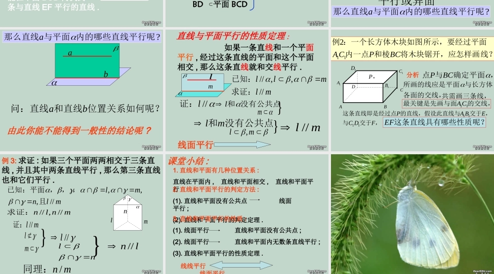 广东省高一数学直线与平面的位置关系 新课标 人教A版 课件
