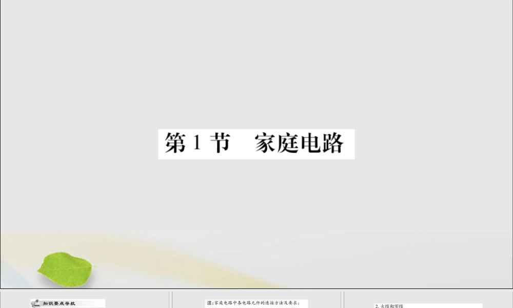 九年级物理全册 第十九章 生活用电 第1节 家庭电路课件 (新版)新人教版 课件