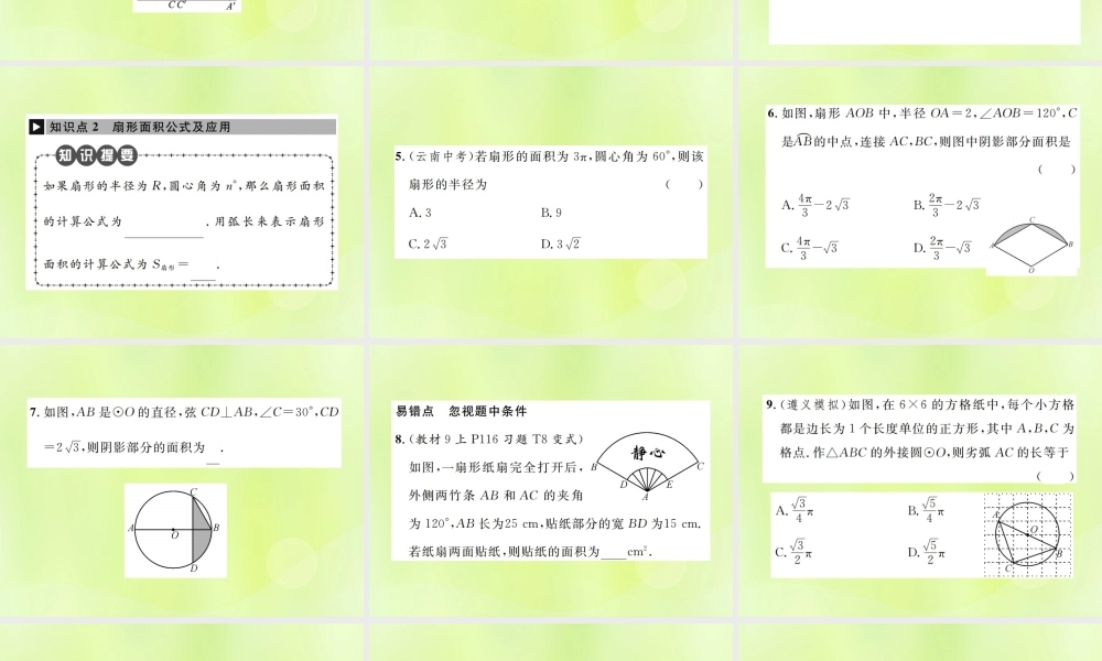 九年级数学上册 第二十四章 圆 244 弧长和扇形面积 第1课时 弧长和扇形面积课件 (新版)新人教版 课件