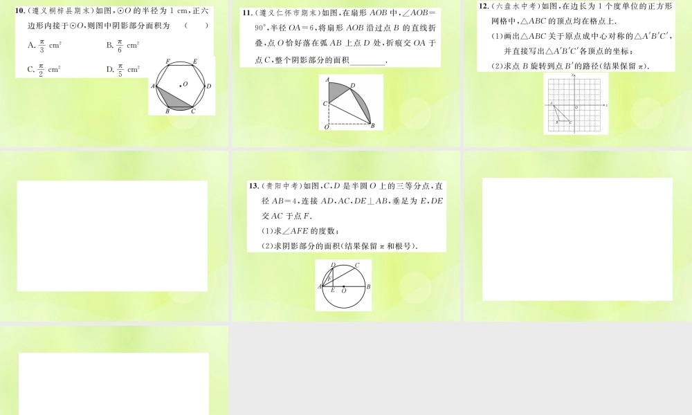 九年级数学上册 第二十四章 圆 244 弧长和扇形面积 第1课时 弧长和扇形面积课件 (新版)新人教版 课件