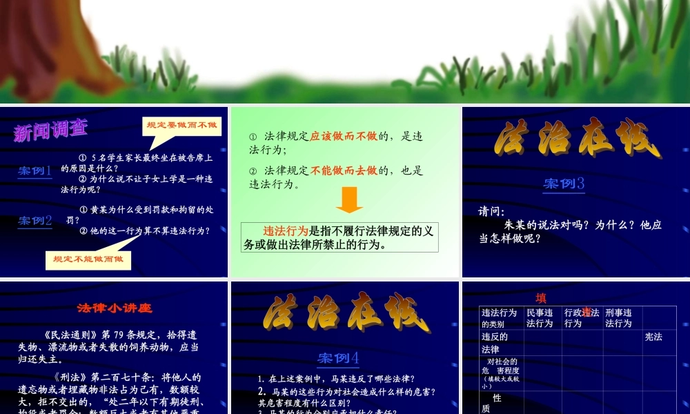 八年级政治违法行为要承担法律责任课件 新课标 人教版 课件