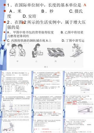 九年级物理 第十一至十四章第三节中考试题课件 人教新课标版 课件