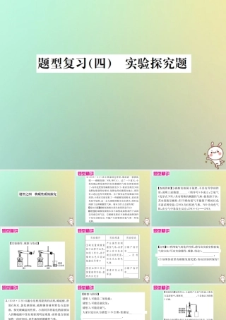 中考化学复习 题型复习(四)实验探究题 题型之四 物质性质的探究课件