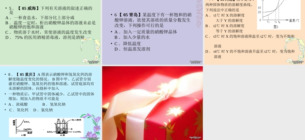 初三化学溶液总复习课件