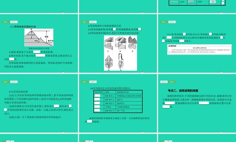 中考地理 第一编 基础篇 第一部分 世界地理上第2课时 地图课件