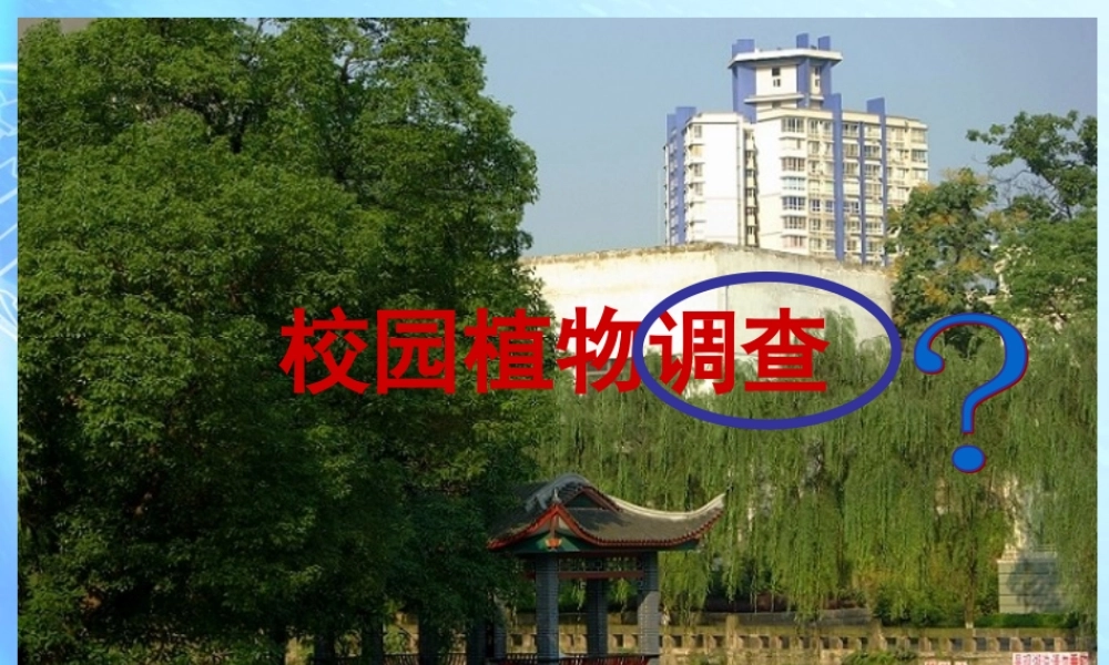 七年级生物上册 第二章 第2节(校园植物观察)课件 冀教版 课件