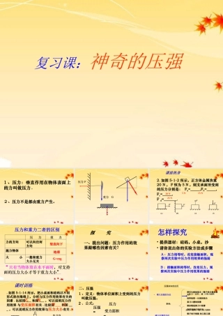 九年级物理上册 第十章神奇的压强课件 沪粤版 课件