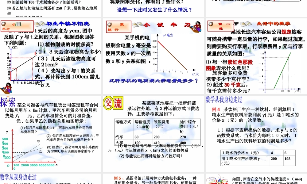 八年级数学 一次函数的应用课件二 八年级数学 一次函数的应用课件[整理三套] 八年级数学 一次函数的应用课件[整理三套]