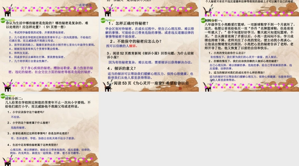 八年级政治上册 第五课我们不是水晶人课件 人民版 课件