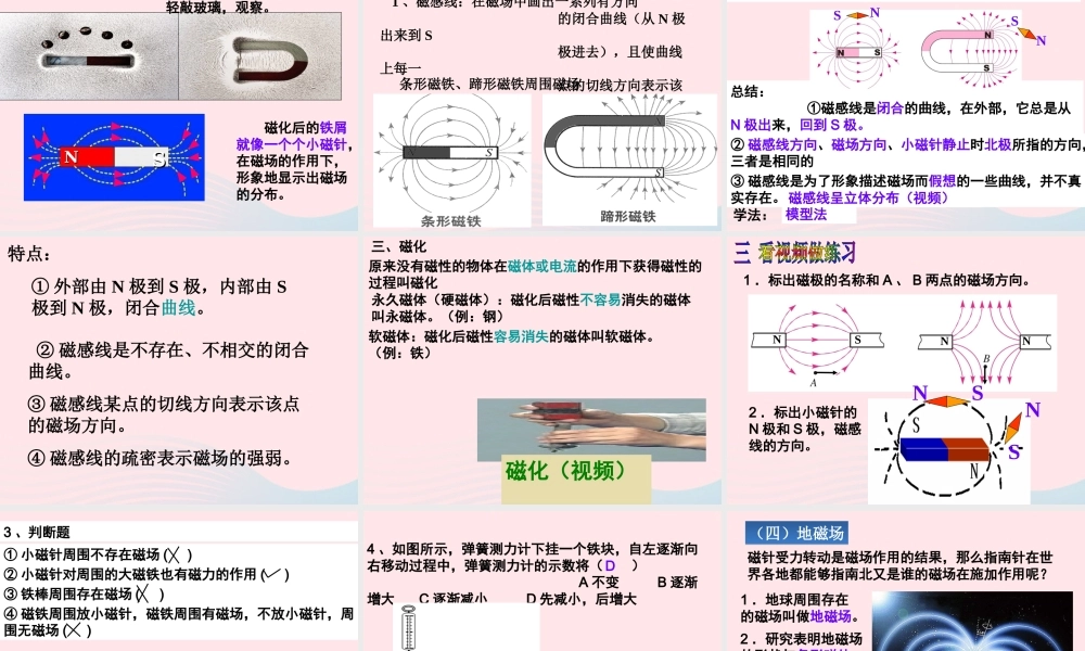 九年级物理上册 71 磁现象课件1 (新版)教科版 课件