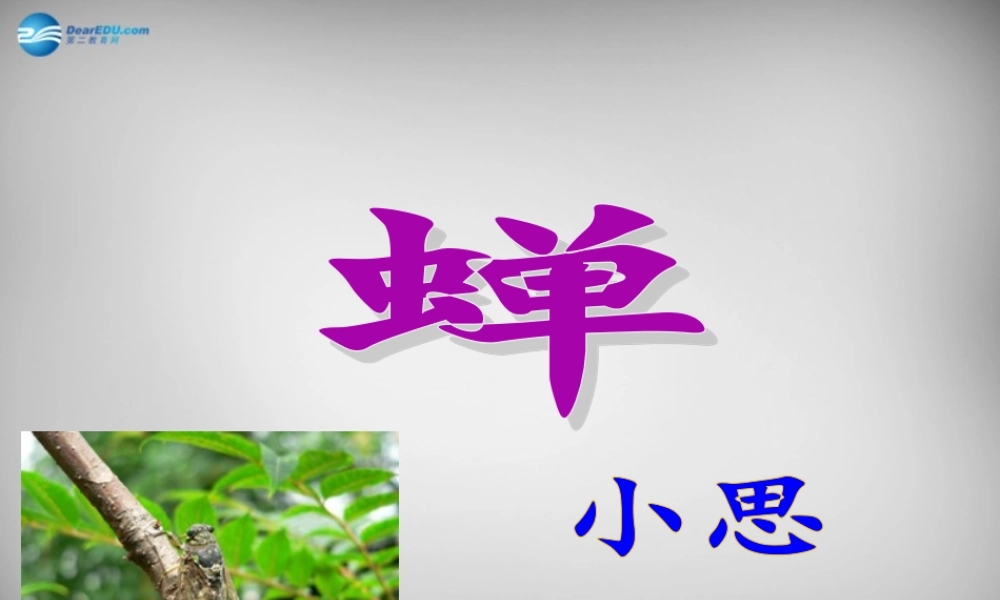 中学七年级语文上册 18(短文两篇)蝉课件 (新版)新人教版 课件