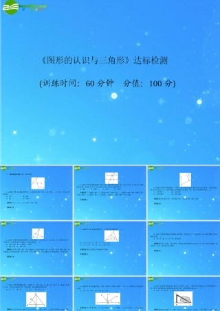 中考数学复习 (图形的认识与三角形)达标检测课件