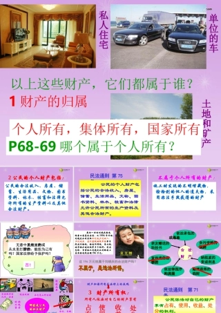八年级政治下册 第七课第一框财产属于谁课件 新人教版 课件