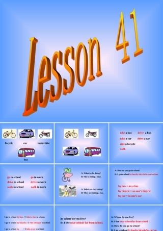 冀教版七年级英语上册Unit6 Let is go -lesson 41ppt 课件