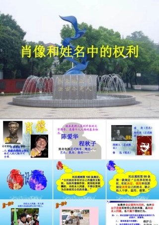 八年级政治上册 肖像和姓名中的权利 人教新课标版 课件