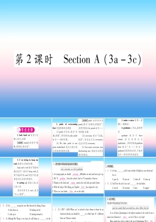 九年级英语全册 Unit 14 I remember meeting all of you in Grade 7(第2课时)Section A(3a 3c)课堂导练课件(含中考真题)(新版)人教新目标版 课件