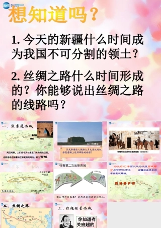 中学七年级历史上册(第15课 汉通西域和丝绸之路)课件 新人教版 学案-2
