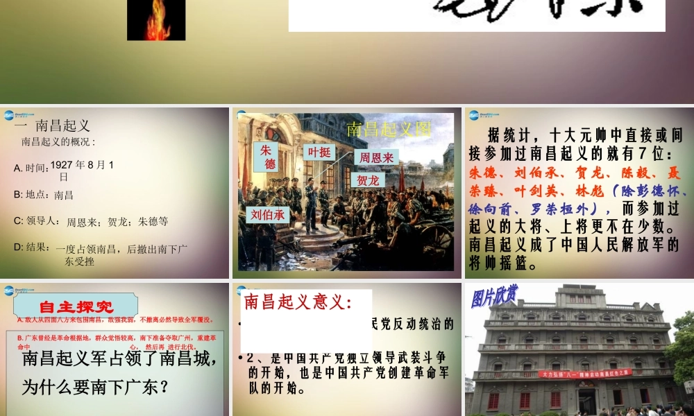 八年级历史上册 第12课 星星之火可以燎原课件 新人教版 课件