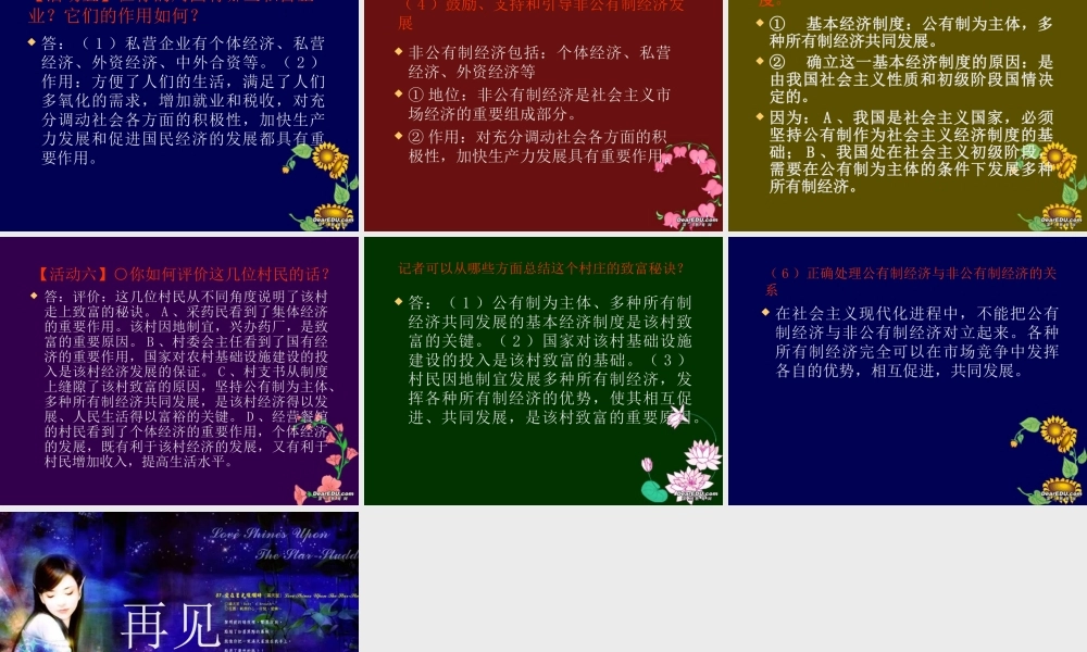 九年级政治造福人民的经济制度 课件