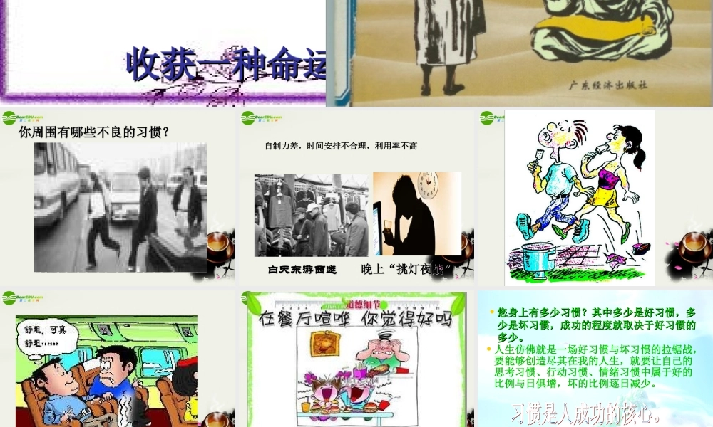 八年级政治上册 (好习惯受用一生)课件1 苏教版 课件