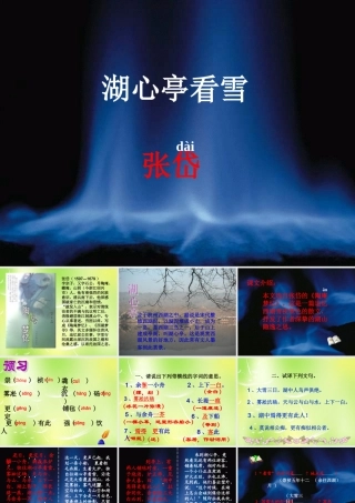 八年级语文上册 29(湖心亭看雪)课件 新人教版 课件