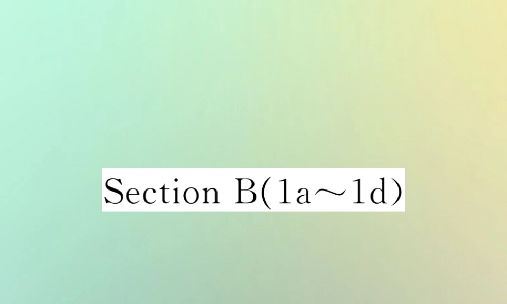 九年级英语全册 Unit 2 I think that mooncakes are delicious Section B(1a 1d)课时检测课件 (新版)人教新目标版 课件