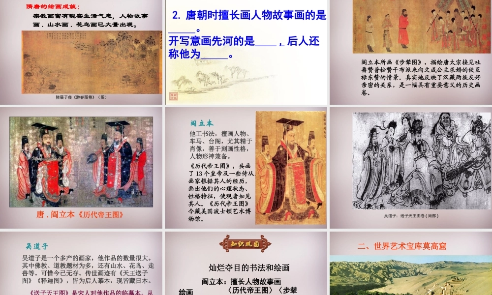 中学七年级历史下册 第8课 辉煌的隋唐文化(二)课件 新人教版