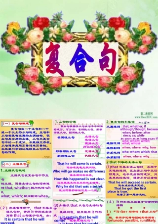 人教版高三英语复合句 课件