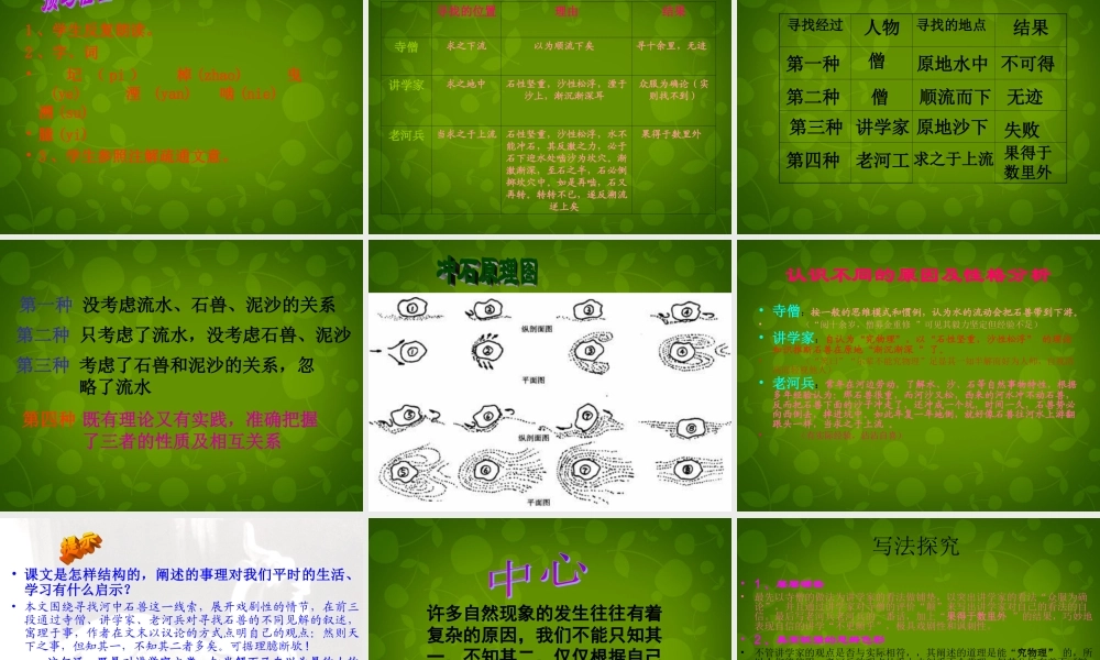 中学七年级语文上册 25 河中石兽课件 (新版)新人教版 课件