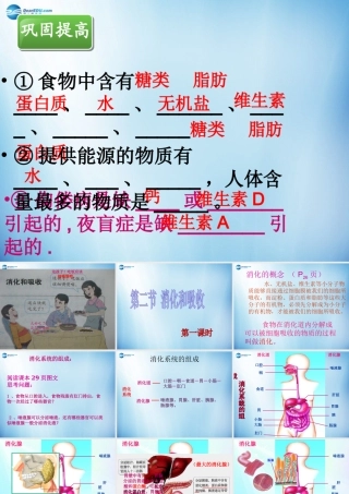 中学七年级生物下册 第二章 第二节 消化和吸收课件 (新版)新人教版