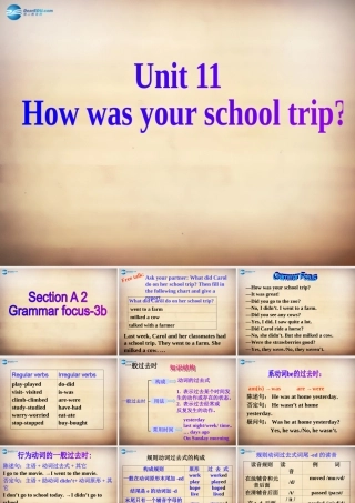 广西平南县大安四中七年级英语下册 Unit 11 How was your school trip Section A课件2 (新版)人教新目标版 课件