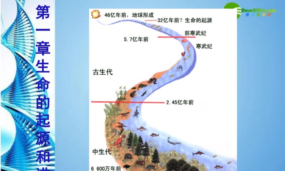 八年级生物下册 第五单元第二章第一节生命的起源课件 济南版 课件