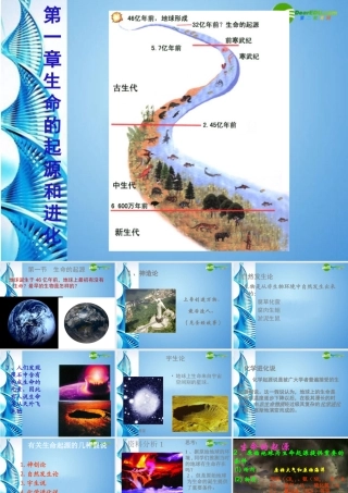 八年级生物下册 第五单元第二章第一节生命的起源课件 济南版 课件
