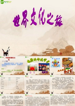 八年级政治上册 第五课(多元文化 地球村 )第一框课件 人教新课标版 课件