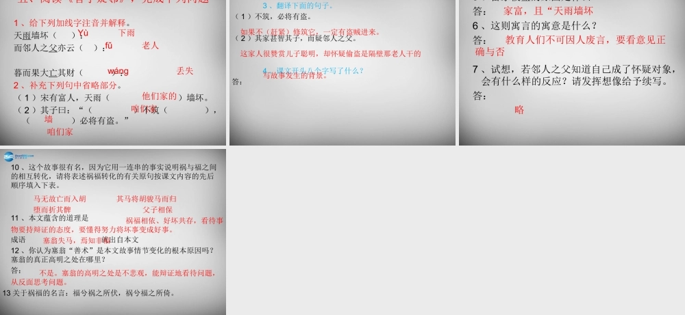 中学七年级语文上册 第30课 寓言四则课件 (新版)新人教版 课件