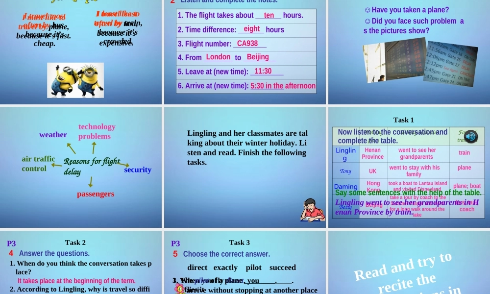 九年级英语下册 Module 1 Unit 1 We toured the city by bus and by taxi课件 (新版)外研版 课件