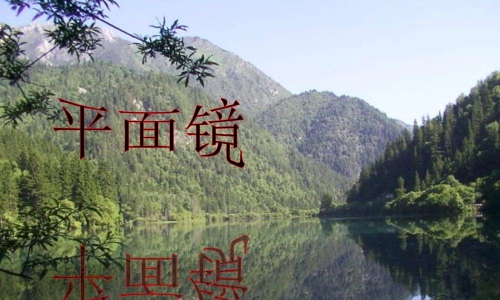 八年级物理上册 第三章 第四节 平面镜课件 苏科版 课件