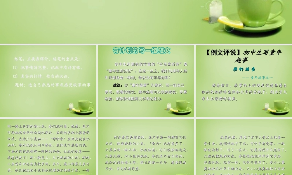 九年级语文学法 第四讲 作文指导三课件 新人教版 课件