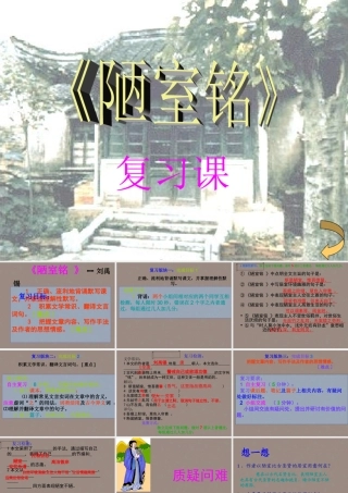 八年级语文上册(第22课 陋室铭)课件 新人教版 课件