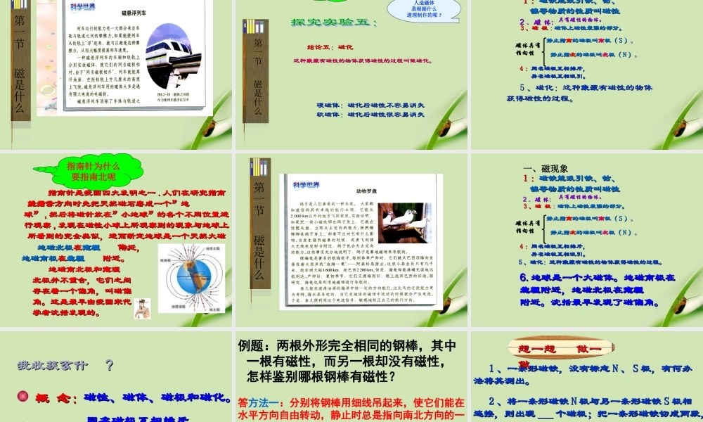 九年级物理 161磁是什么1课件 沪科版 课件