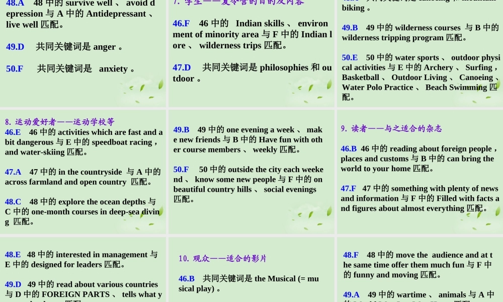 广东高考英语 高模真题练析命题揭秘与专题练析课件