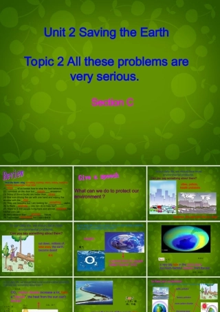 九年级英语上册 Unit 2 Topic 2 All these problems are very serious Section C课件 (新版)仁爱版 课件