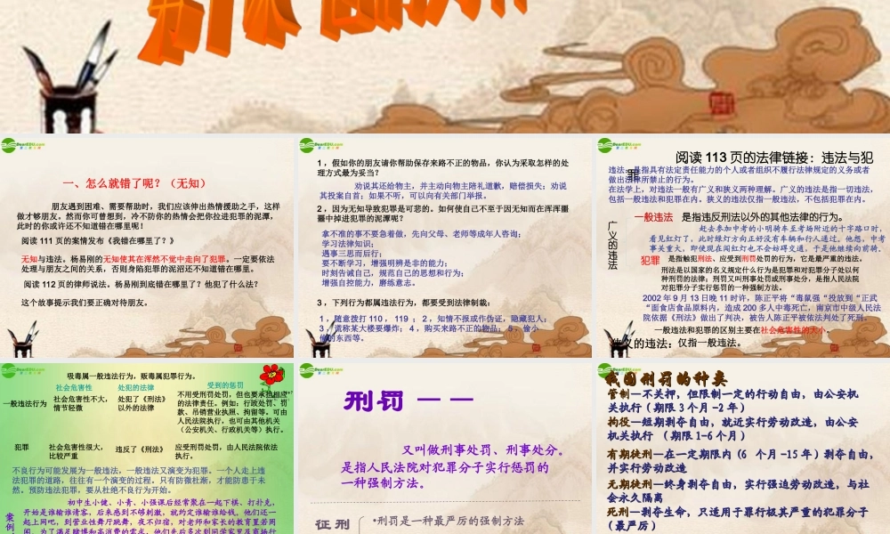 八年级政治上册 他们为什么会犯罪课件 人民版 课件