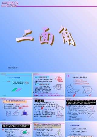 人教版高二数学立体几何二面角 课件