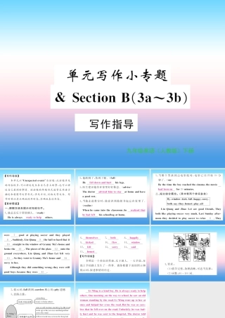 九年级英语全册 Unit 12 Life is full of the unexpected写作小专题习题课件 (新版)人教新目标版 课件