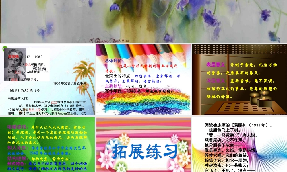 七年级语文上册(无题)课件 上海五四制版 课件