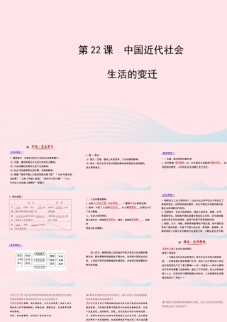 八年级历史上册 第6单元 近代经济、社会生活和文化 第22课中国近代社会生活的变迁课件 岳麓版 课件