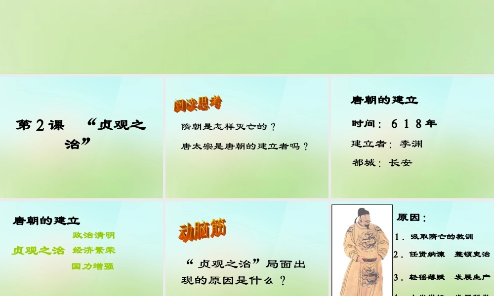 中学七年级历史下册 第2课 贞观之治课件 新人教版 课件