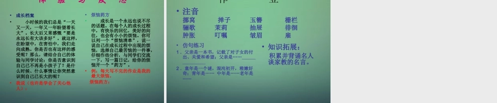 中学七年级语文下册 第2课 爸爸的花儿落了课件1 (新版)新人教版 课件