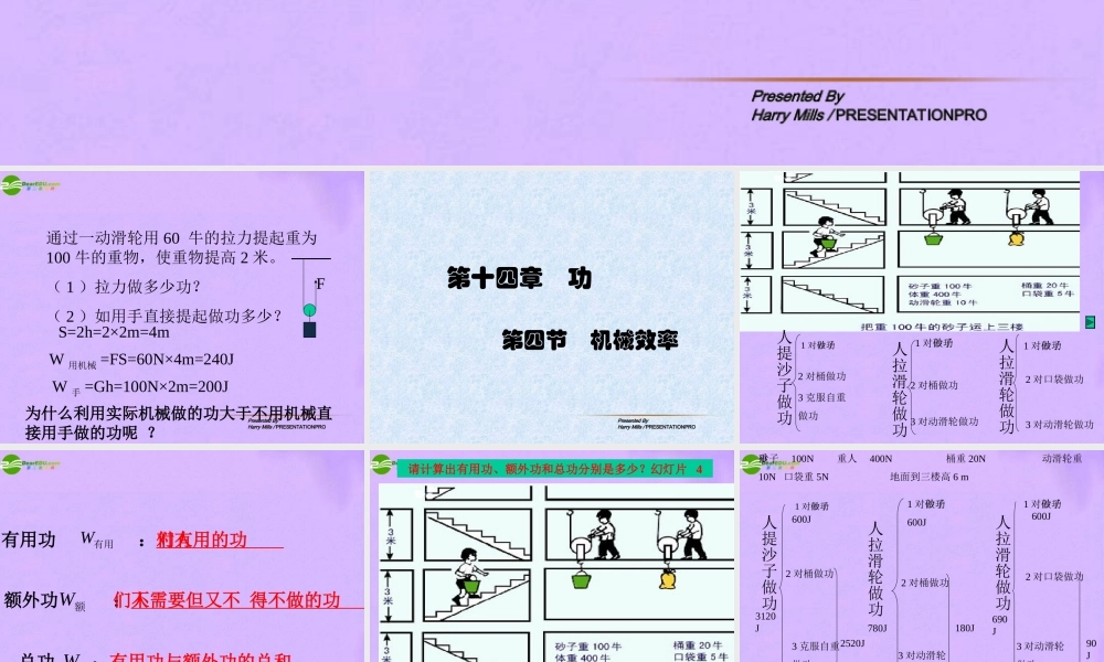 九年级物理 功的原理是什么课件 教科版 课件
